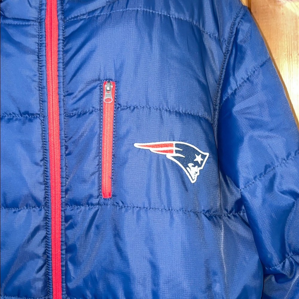 NFL Women's New England Patriots Navy Logo Insulated Full-Zip Puffer Jacket M - Picture 3 of 9